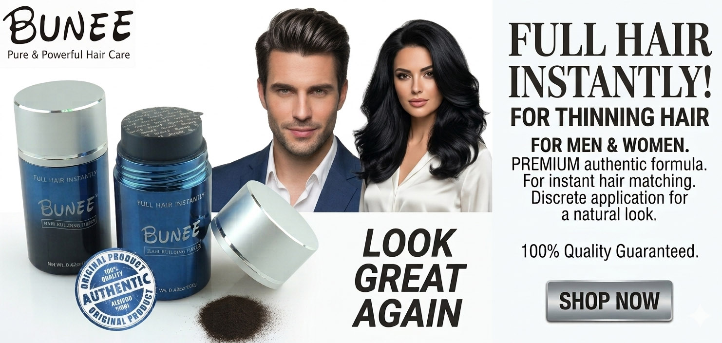 Bunee Hair Fiber for Hair Loss Treatment.