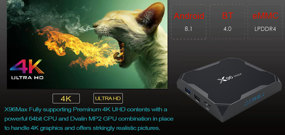 New Android 8.1 Oreo X96 Max TV Box